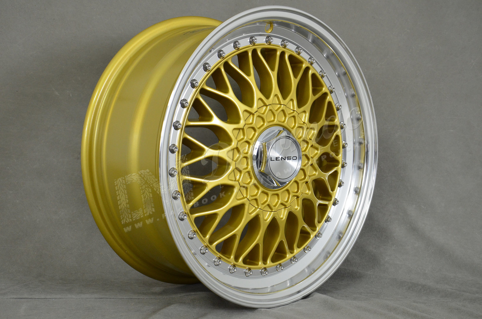 Lenso BSX 17" 7,5J ET20 4x98-4x114,3 Gold & Mirror Dish - obrazek 3