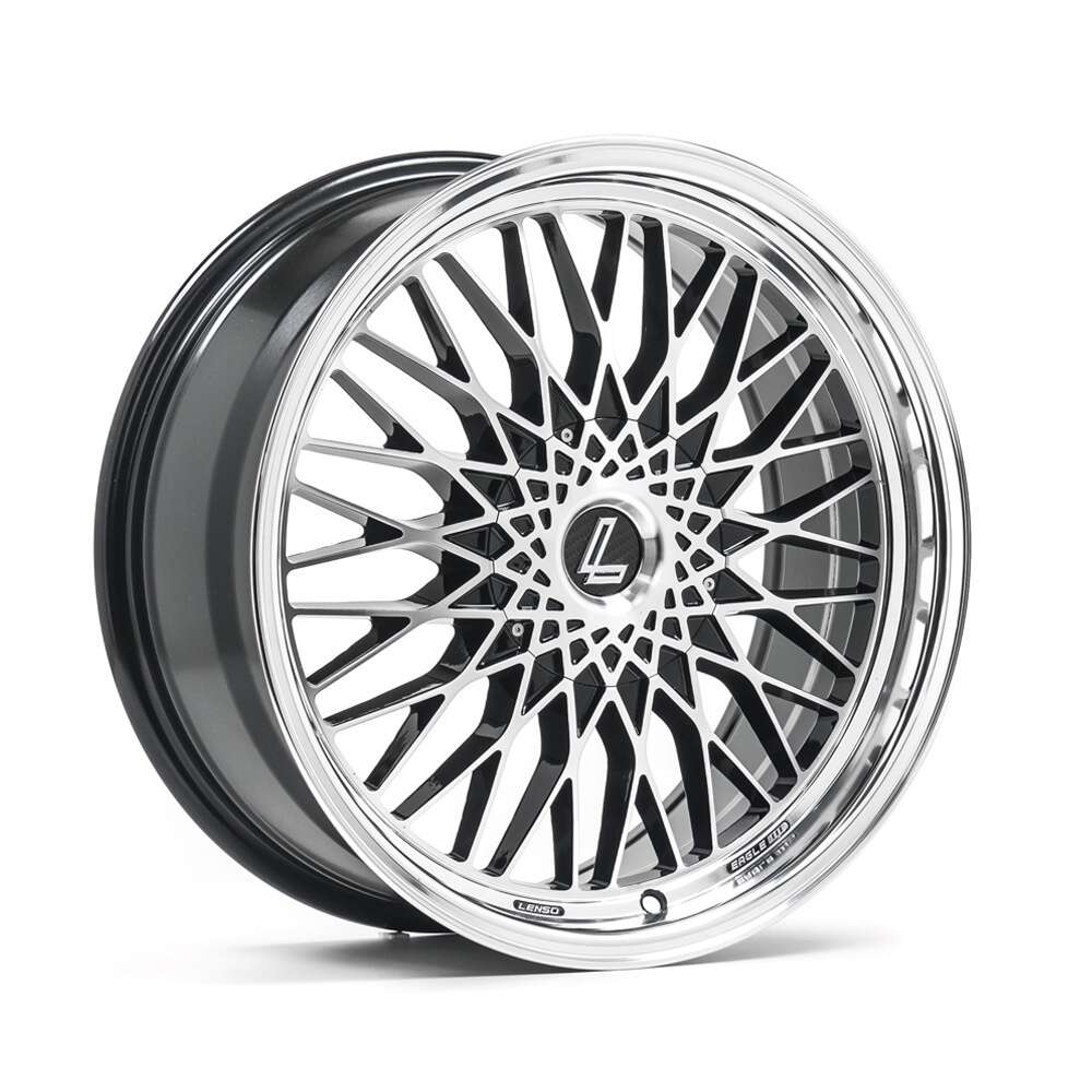 Lenso Eagle 3 17" 7,5J ET35 5x98-5x120 Gloss Black & Polished