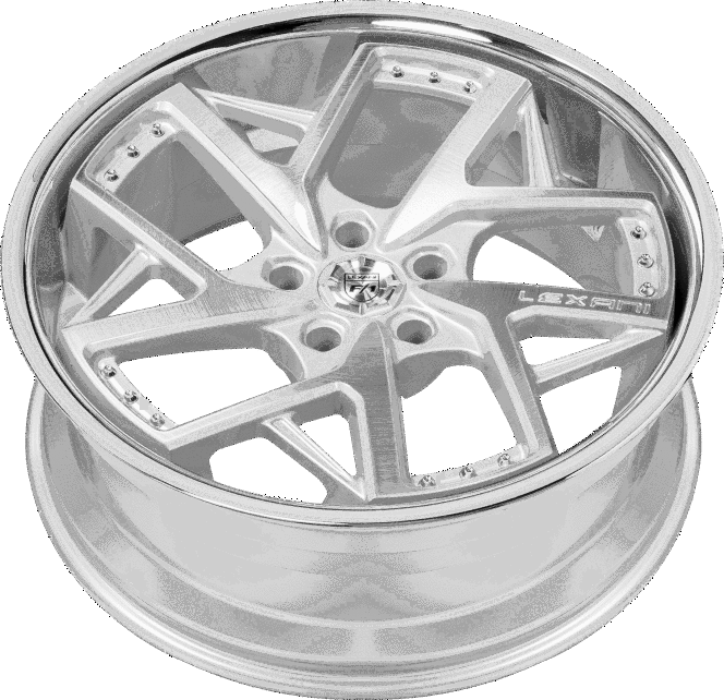 Lexani Devoe 22" 10,5J BLANK Silver and Machined Face with SS Lip - obrazek 3