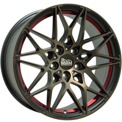 MAM B2 19" 8,5J ET35 5x120 Black Red Inside