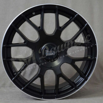 MAM GT1 17" 7,5J ET35 5x112/5x120 Matt Black Polished Lip