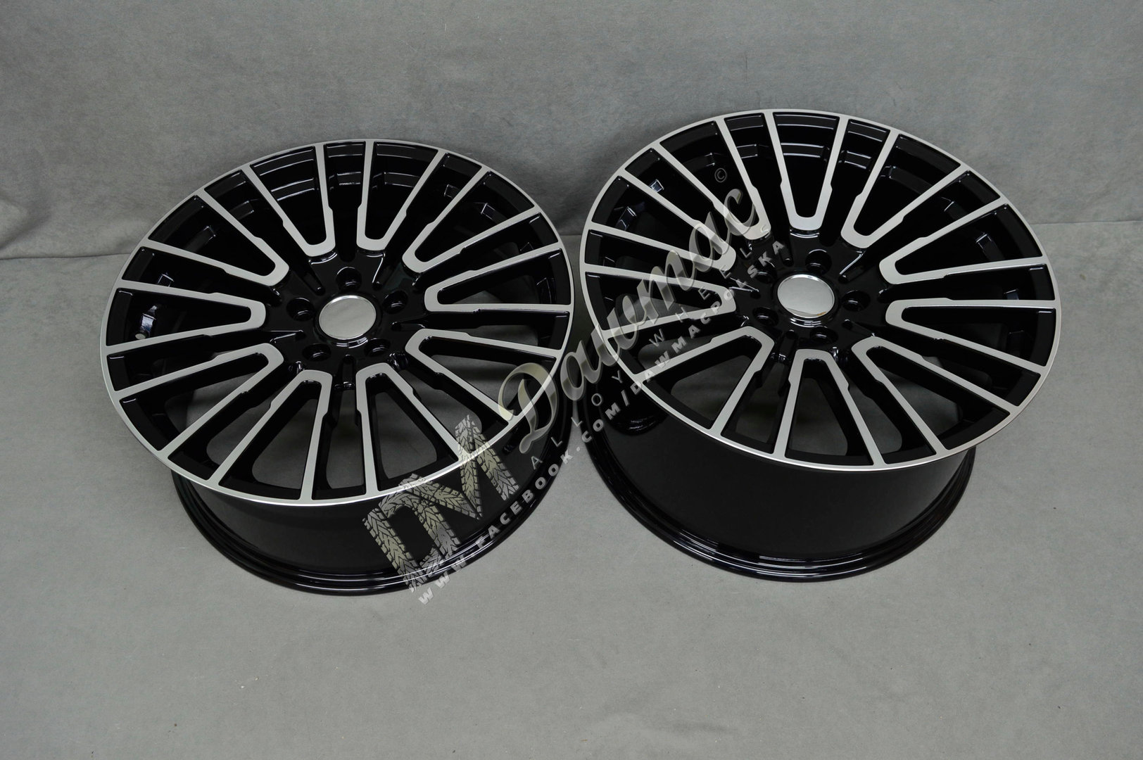 MODEL:1242 20'' 8,5J ET40 + 10J ET45 5x120 Gloss Black Machined - obrazek 5