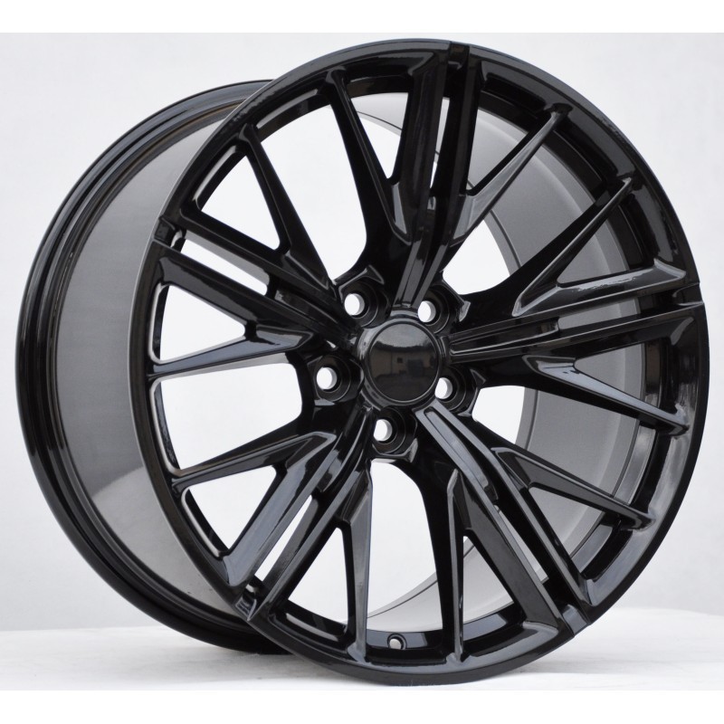 MODEL: 1609 20" 10J ET23 + 11J ET43 5x120 Gloss Black - obrazek 3
