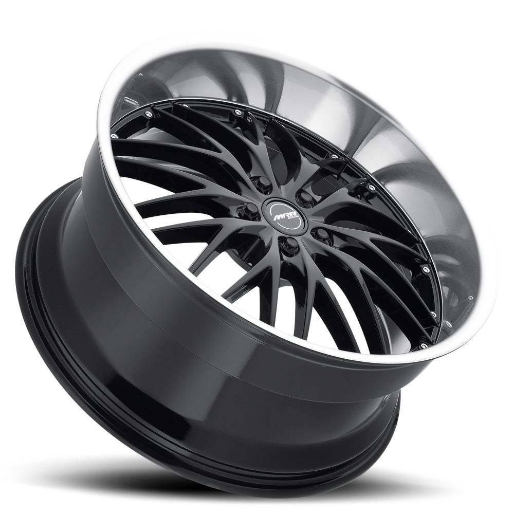 MRR GT1 20" 10J ET20-ET43 5x112-5x120,65 Gloss Black Machined Lip - obrazek 3