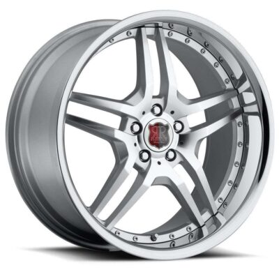 MRR RW2 18" 8J ET25-ET45 5x112-5x120,65 Silver Chrome Lip