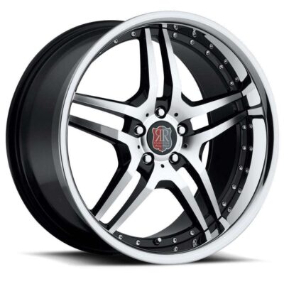 MRR RW2 19" 8,5J ET25-ET45 5x112-5x120,65 Black Chrome Lip