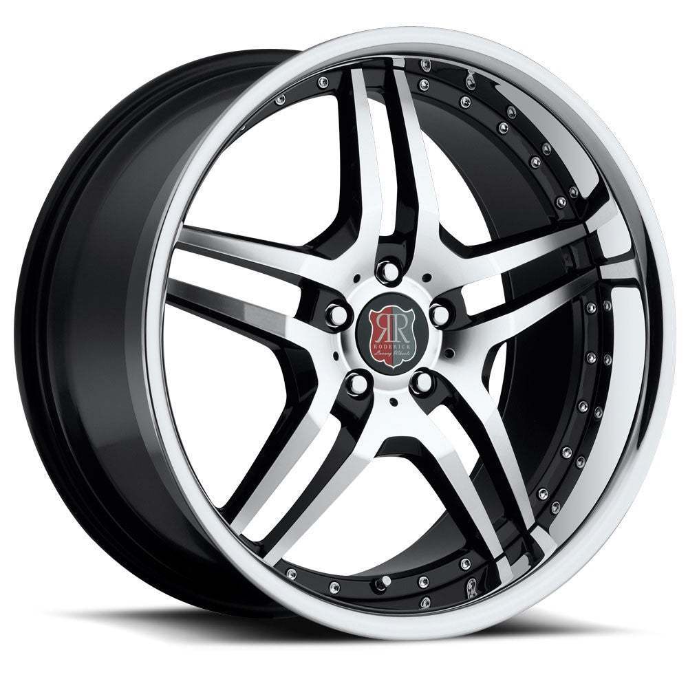 MRR RW2 20" 10J ET25-ET50 5x112-5x120,65 Black Chrome Lip - obrazek 2