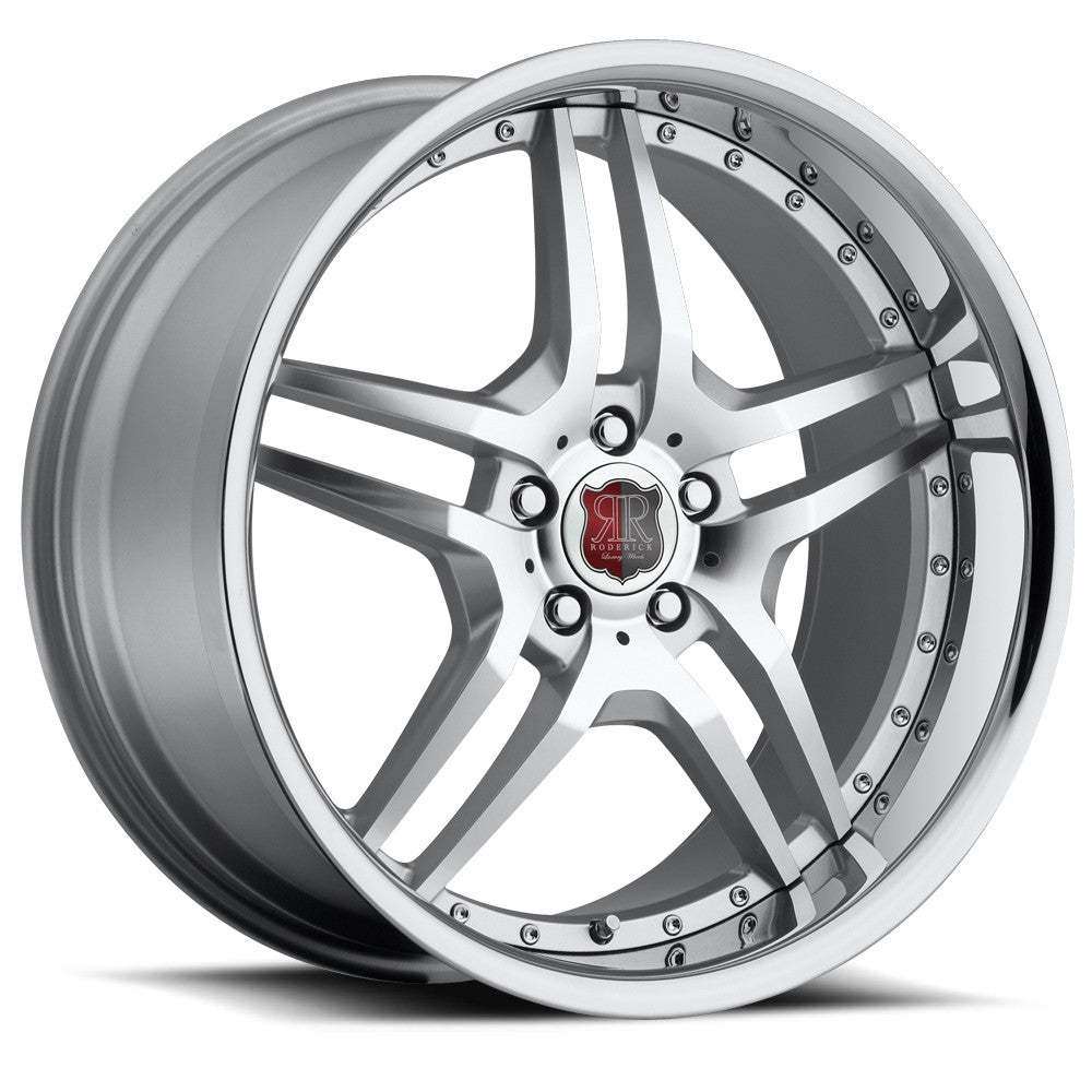 MRR RW2 20" 10J ET25-ET50 5x112-5x120,65 Silver Chrome Lip