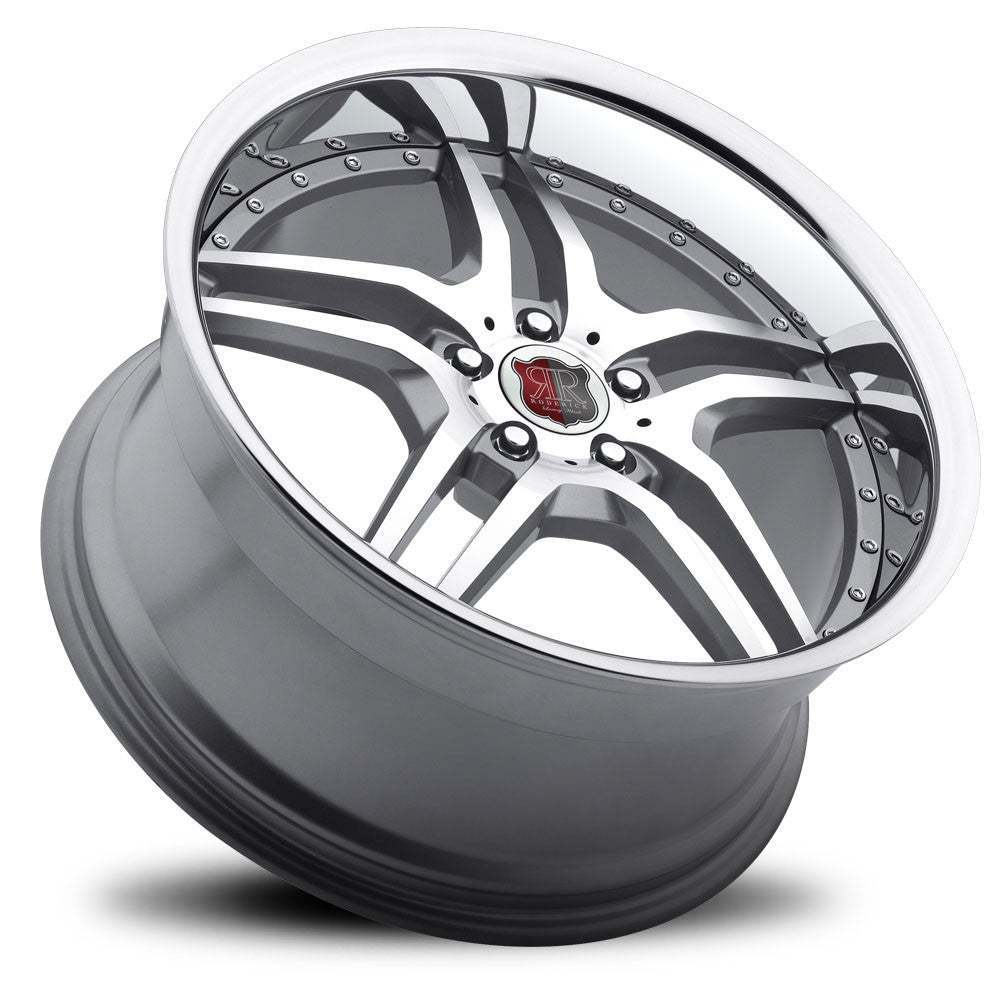 MRR RW2 20" 10J ET25-ET50 5x112-5x120,65 Silver Chrome Lip - obrazek 3