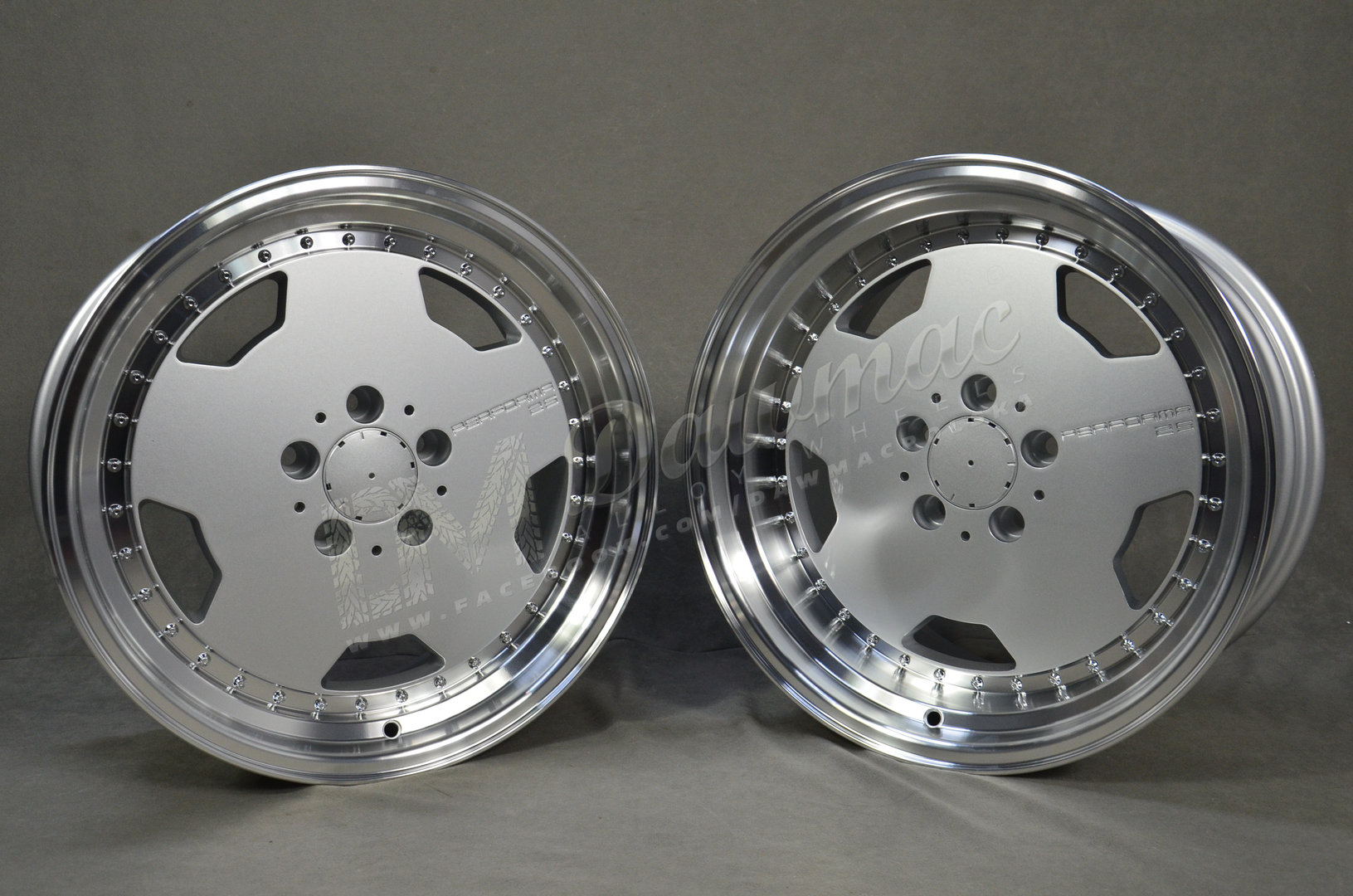 Model: 1781 17" 8J ET25 + 9,5J ET25 5x112 Silver Polished - obrazek 3