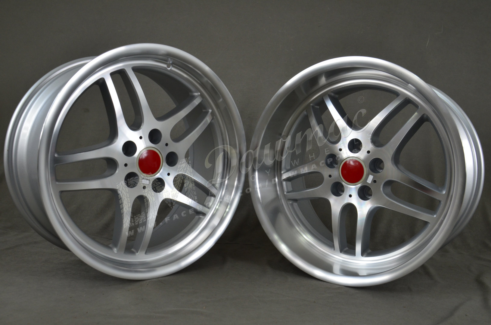 Model: 506 19" 8,5J ET15 + 10J ET20 5x120 Silver Machine Face - obrazek 3