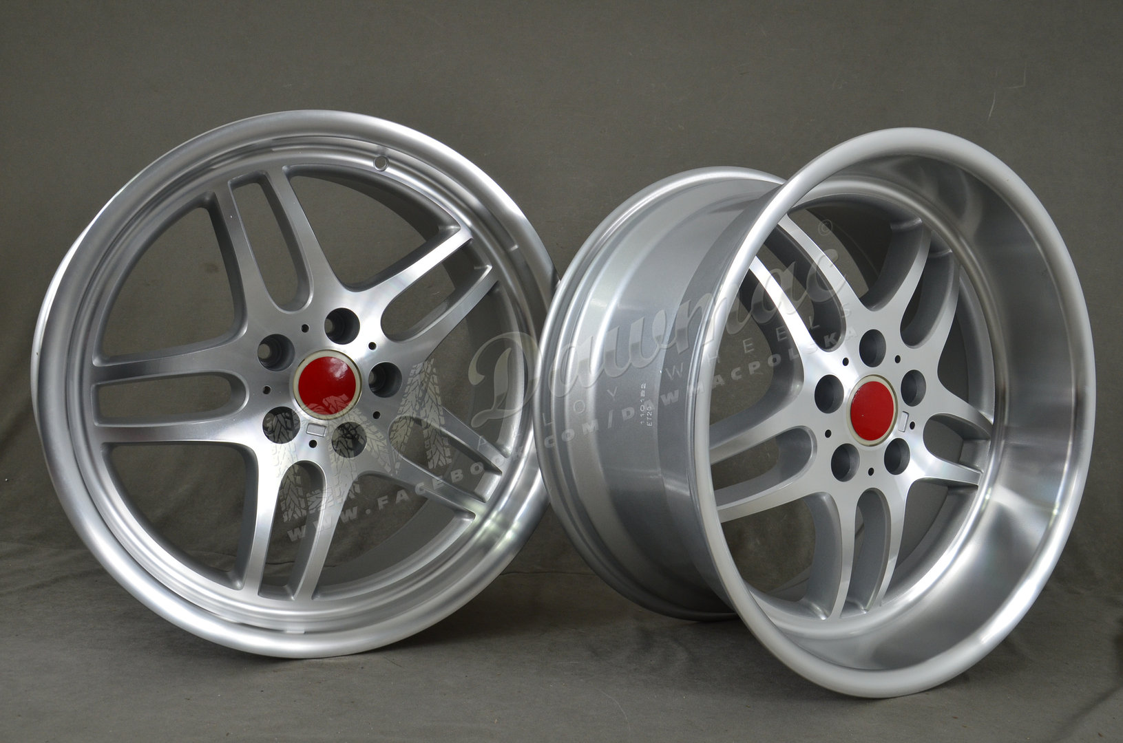 Model: 506 19" 8,5J ET15 + 10J ET20 5x120 Silver Machine Face - obrazek 4