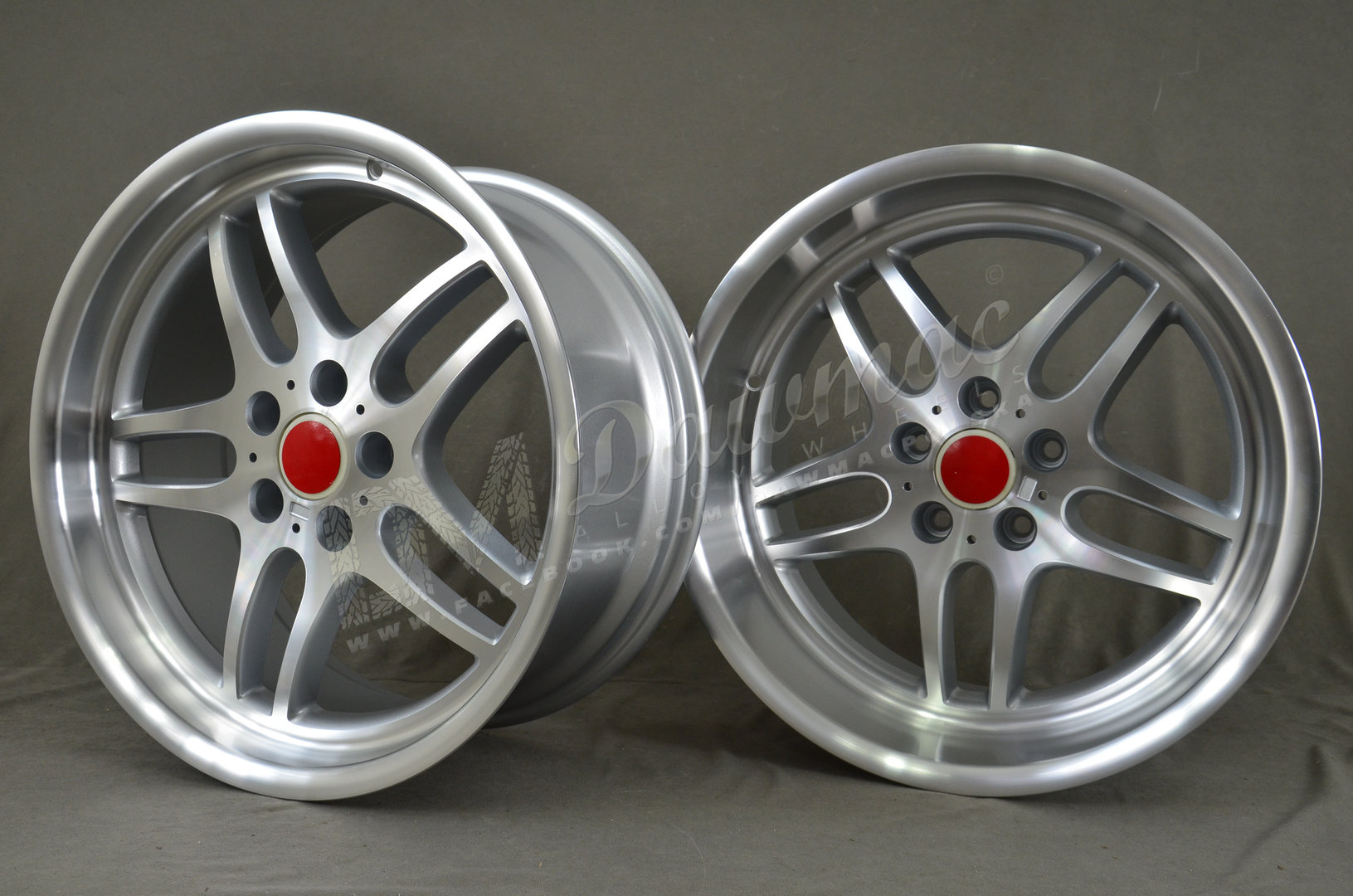 Model: 506 19" 8,5J ET15 + 10J ET20 5x120 Silver Machine Face - obrazek 5