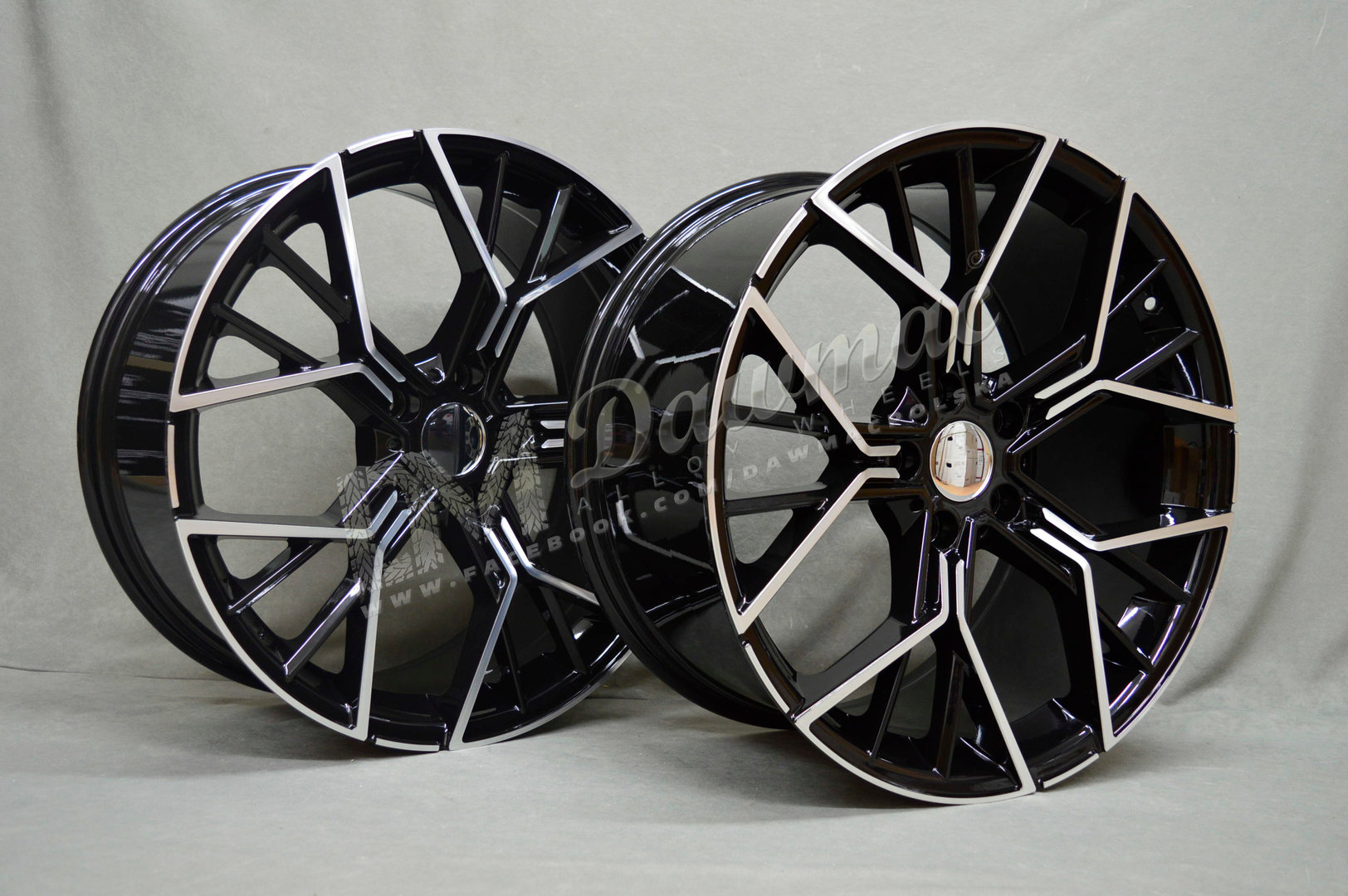 Model: 5602 20" 8,5J ET35 + 9,5J ET40 5x120 Gloss Black Polished - obrazek 4