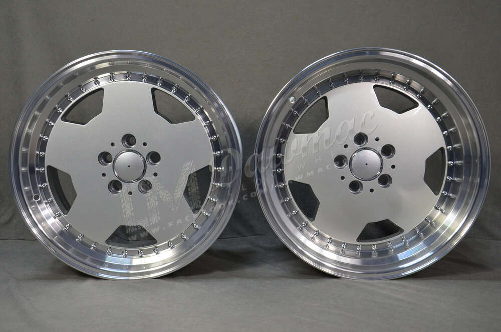 Model: 5852 18" 8J ET30 + 9J ET30 5x112 Silver Polished Lip