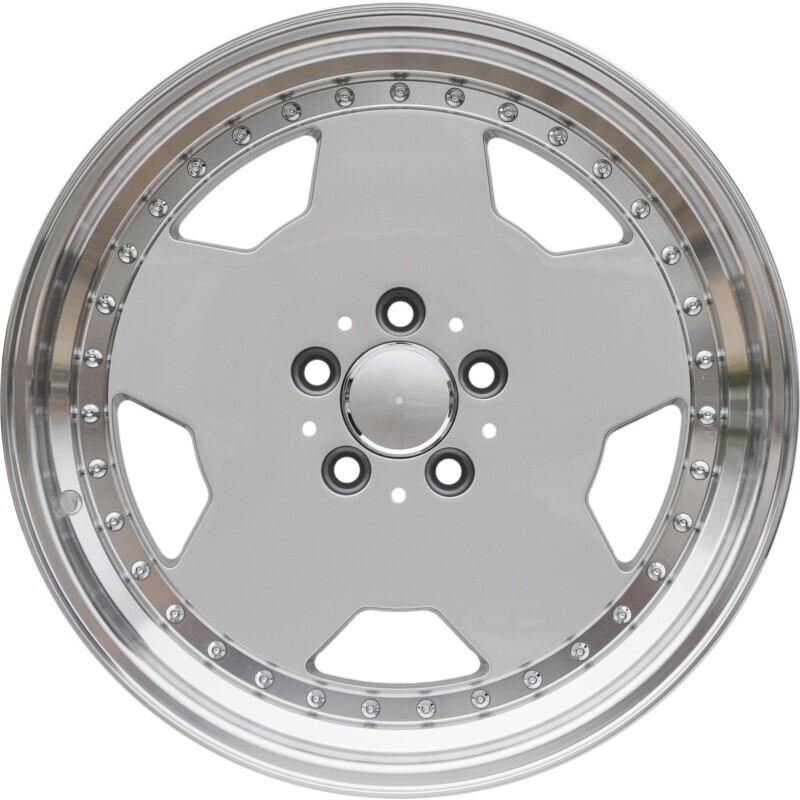 Model: 5852 18" 8J ET35 5x112 Silver Polished Lip - obrazek 2
