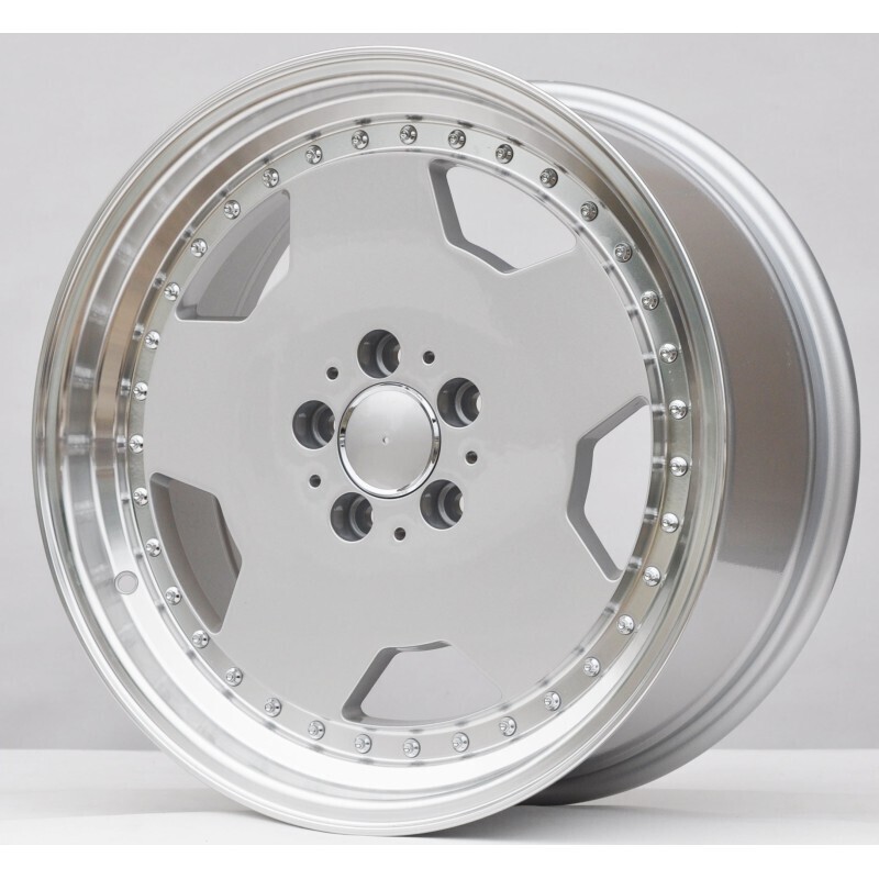 Model: 5852 18" 8J ET35 5x112 Silver Polished Lip - obrazek 3