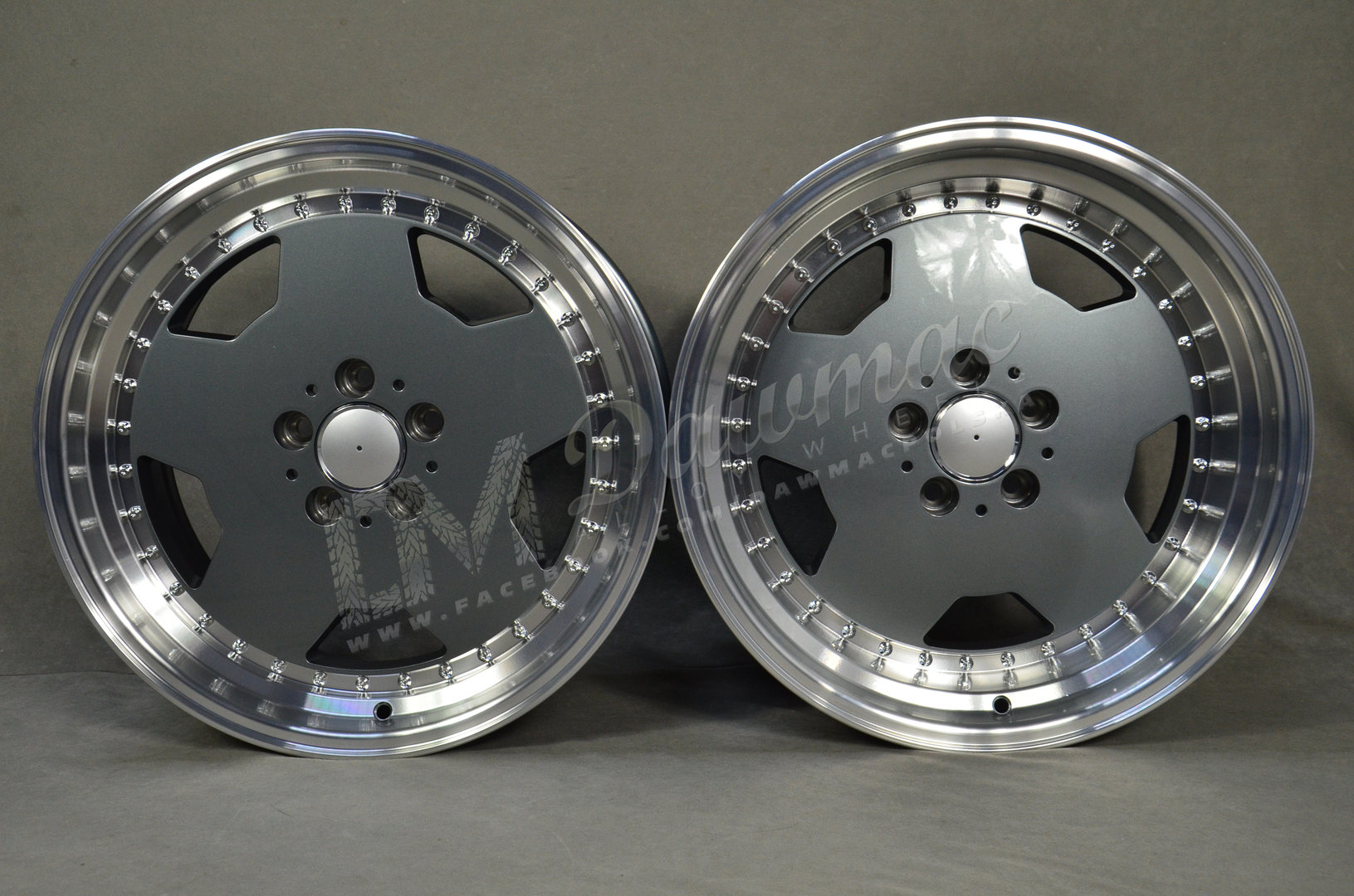 Model: 5852 18" 8J ET35 + 9J ET30 5x112 Grey Polished - obrazek 2