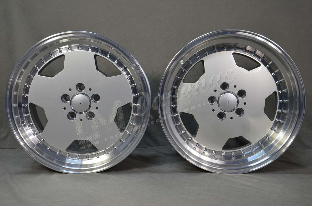 Model: 5852 18" 8J ET35 + 9J ET30 5x112 Silver Polished Lip