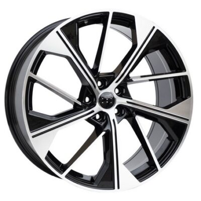 Model 5907 18" 8J ET39 5x112 Black Front Polished