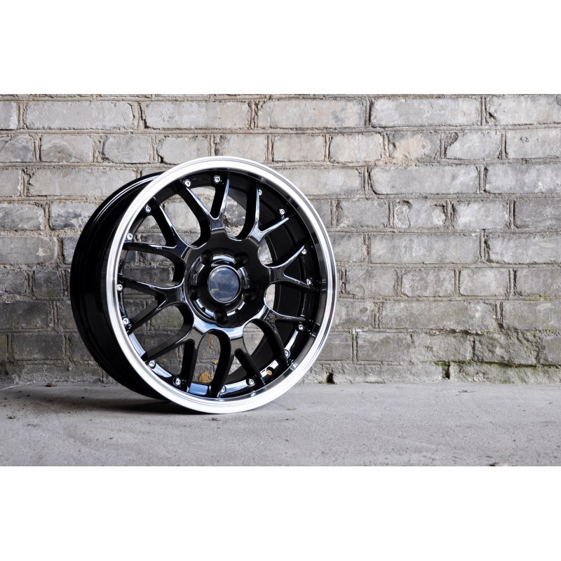 Model: 773 18" 8J ET35 + 9J ET38 5x120 Gloss Black with Polished Lip - obrazek 3