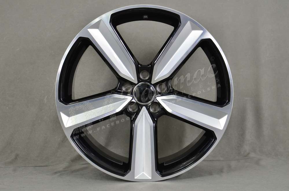 Model: A009 19" 8,5J ET35 5x112 Black Silver Painted Face