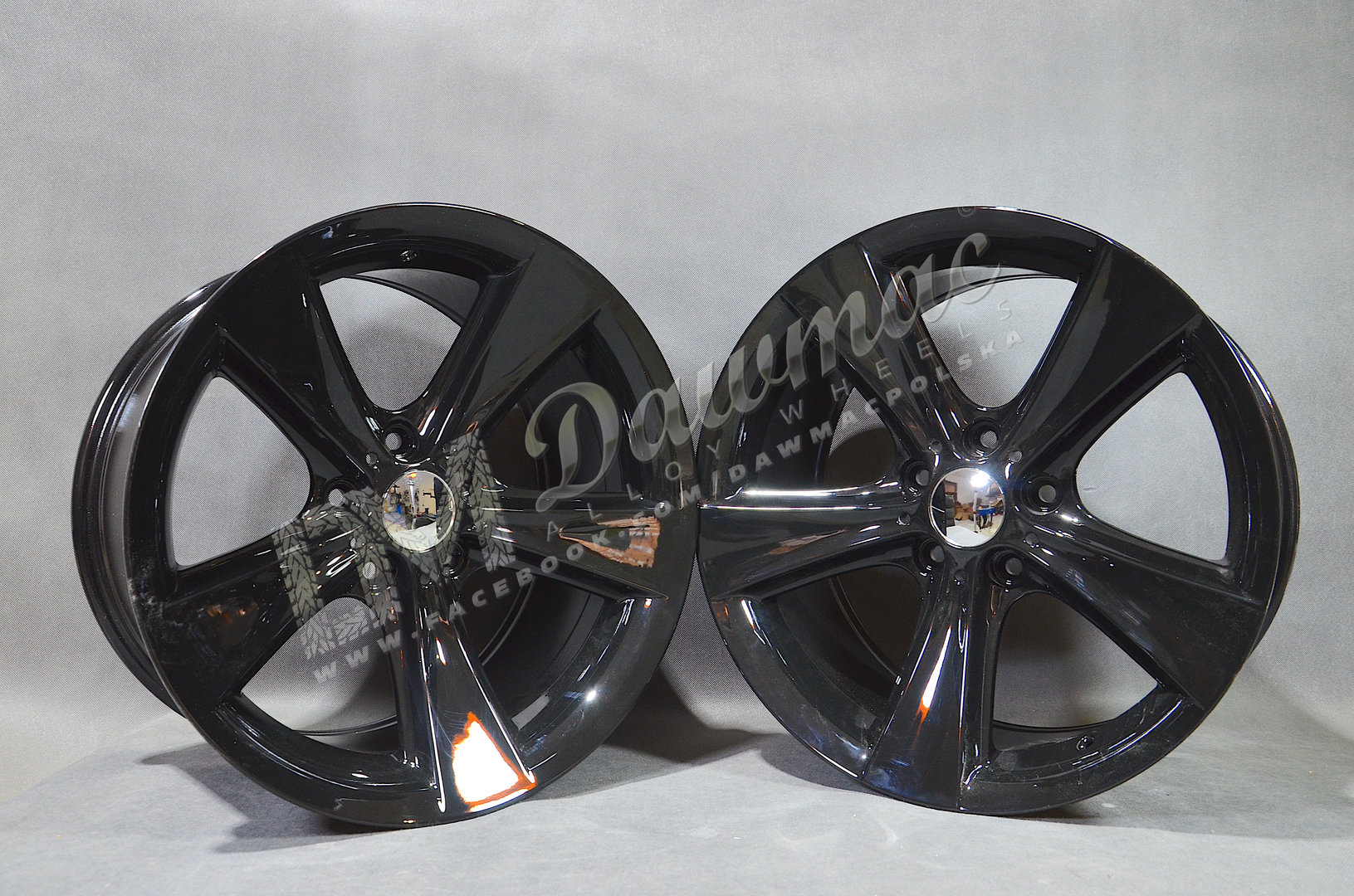 Model: BK086 18" 8,5J ET20 + 9,5J ET14 5x120 Gloss Black - obrazek 3