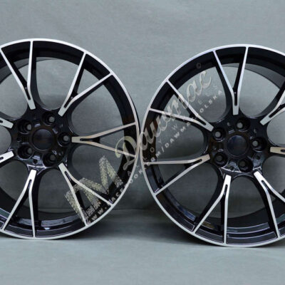 Model: BY1617 19'' 8,5J ET26 + 9,5J ET37 5x112 Black Machined Face