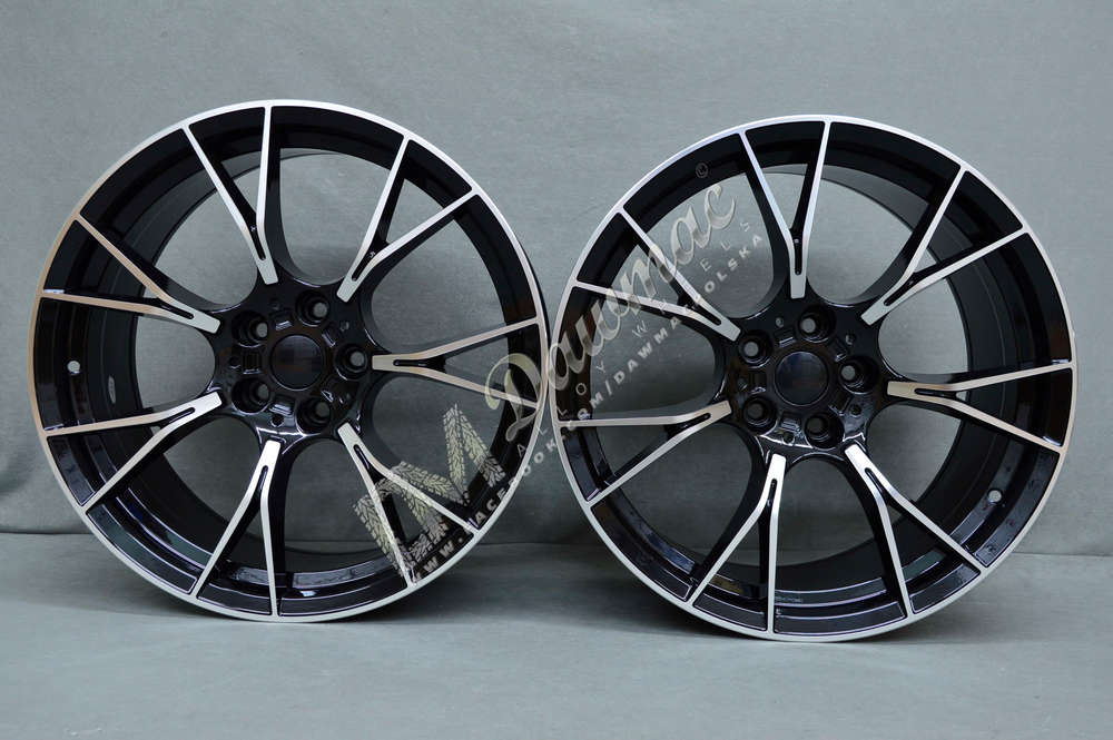 Model: BY1617 19'' 8,5J ET26 + 9,5J ET37 5x112 Black Machined Face