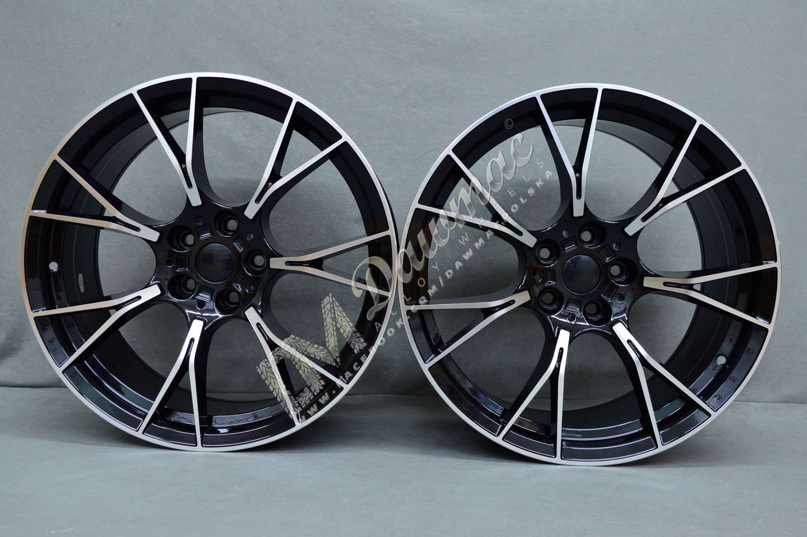 Model: BY1617 19'' 8,5J ET26 + 9,5J ET37 5x112 Black Machined Face - obrazek 2