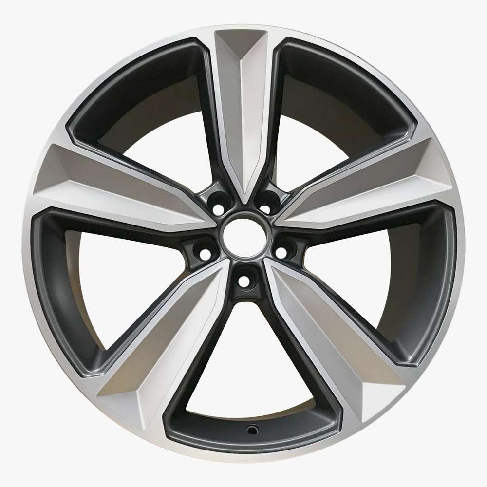 Model: VAG22 20" 9J ET30 5x112 Gun Metal Silver Spokes