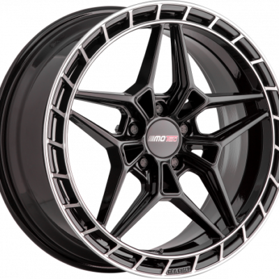 Motec Futura 19" 8,5J ET35 5x112 Schwarz Glanz Polierter Rand