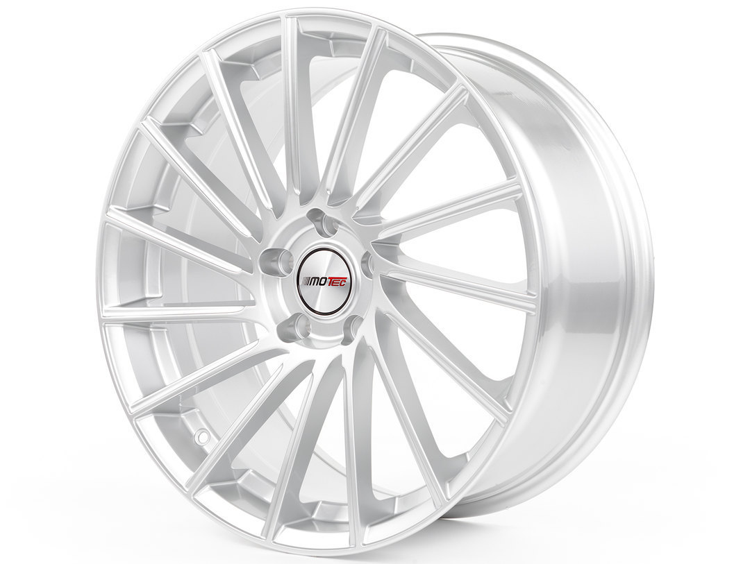 Motec Tornado 21" 10,5J ET15 5x112 High Gloss Silver - obrazek 3
