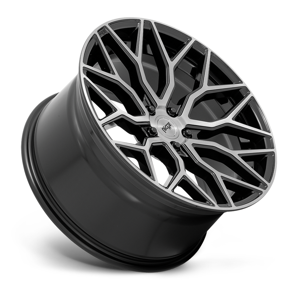 Niche Mazzanti 22" 10J ET20 5x112 Gloss Black Brushed Face - obrazek 3