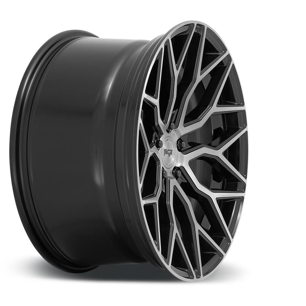 Niche Mazzanti 22" 10J ET20 5x112 Gloss Black Brushed Face - obrazek 4