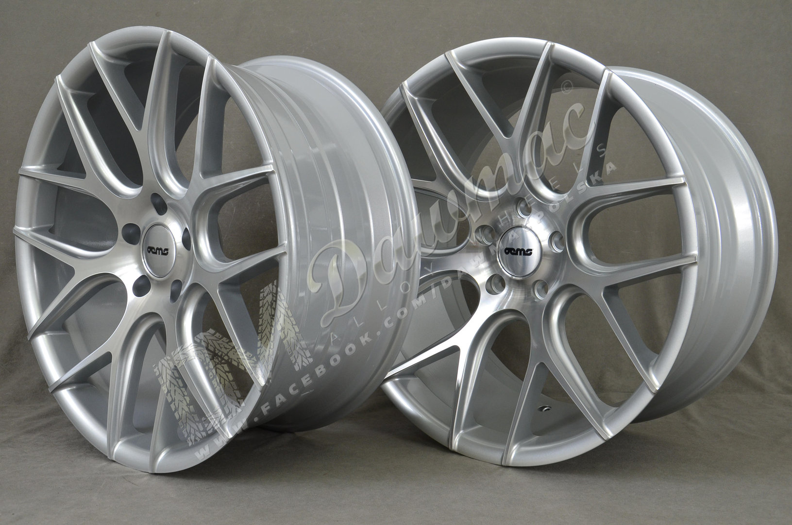 OEMS IFG6  20" 8,5J ET35 + 10J ET38 5x120 Machine Silver - obrazek 3