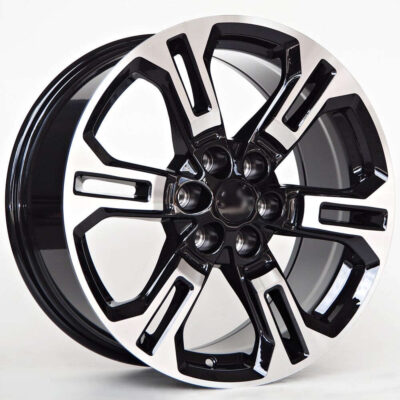 OF7 17" 8J ET30 6x114,3 Black Machined Face