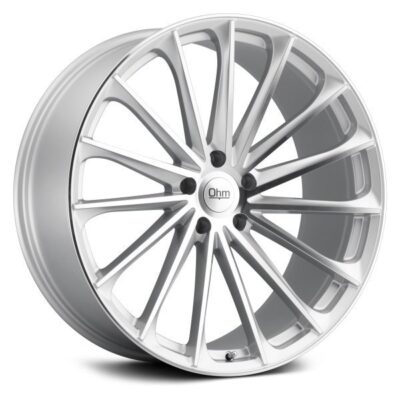 OHM Proton 20" 10J ET35 5x120 Silver with Mirror Face