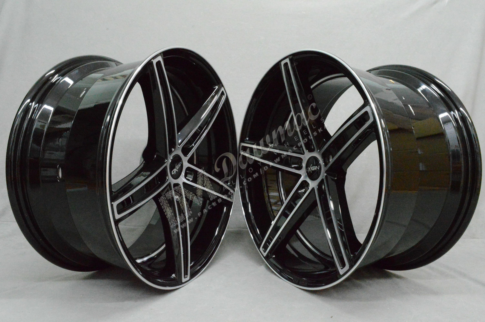 Oxigin 18 Concave 19" 7,5J ET40 5x114,3 Black Full Polish - obrazek 3