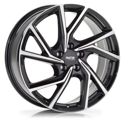 Platin P107 19" 7,5J ET45 5x114,3 Diamant Schwarz Poliert
