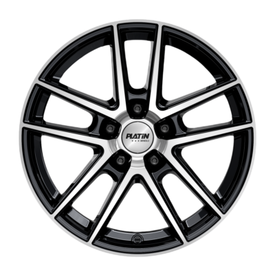 Platin P73 17" 7,5J ET35 5x112 Diamant Schwarz Front Poliert