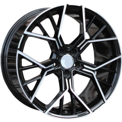 Racing Line A5602 20" 8,5J ET25 + 9,5J ET40 5x112 Gloss Black Polished