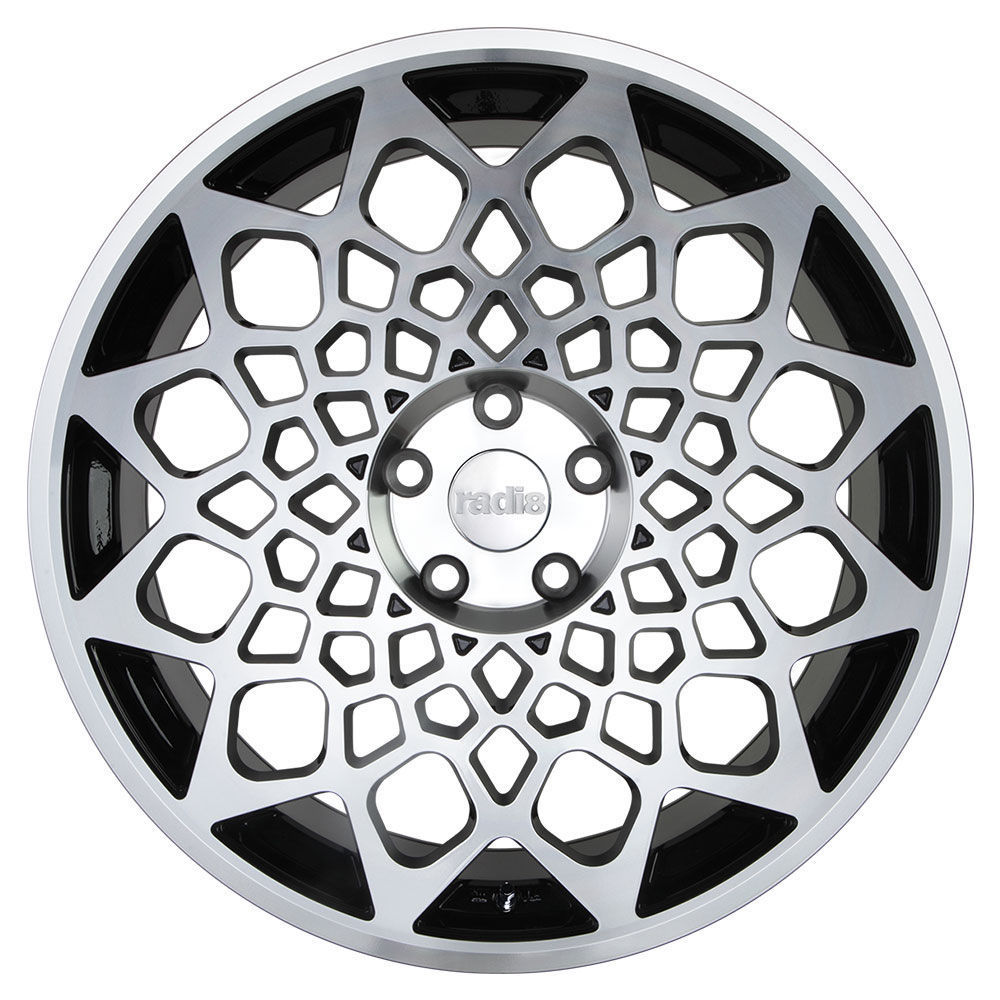 Radi8 R8-B12 18" 8,5J ET40 + 9,5J ET42 5x112 Gloss Black Machined Face - obrazek 3