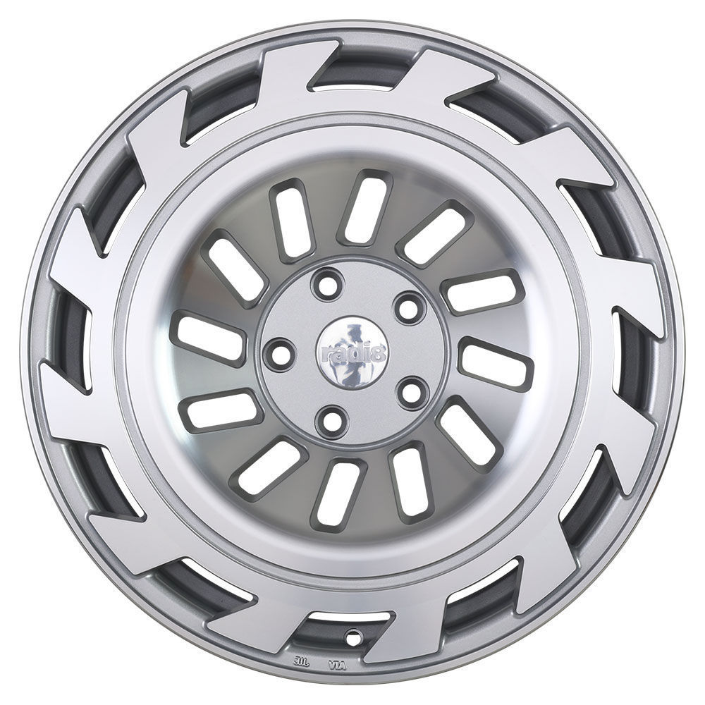 Radi8 R8-T12 19" 8,5J ET45 5x112 Matt Silver Machined Face - obrazek 3