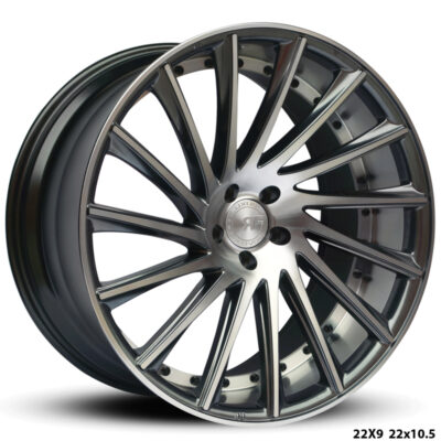 Road Force RF16 22" 9J ET30 5x114,3 Gloss Graphite Machined Face