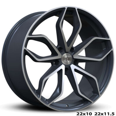 Road Force RF17 22" 10J ET38 5x120 Satin Gunmetal Machined Face
