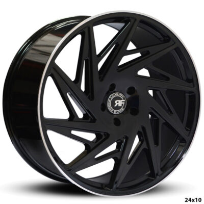 Road Force RF25 24" 10J ET32 5x120 Black/Machine Lip