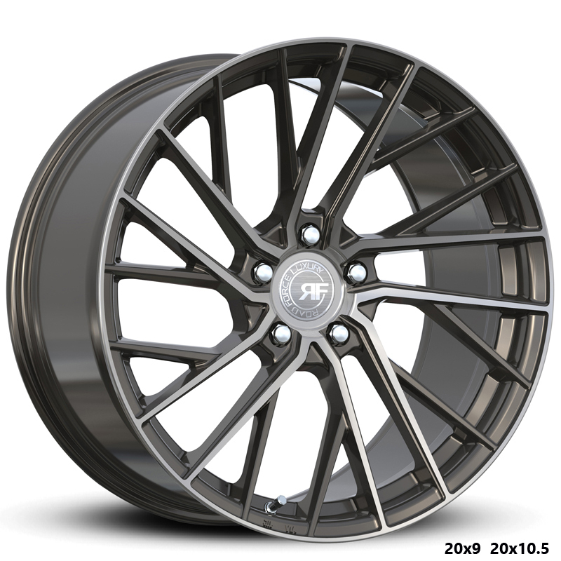 Road Force RFF2 20" 9J ET15 BLANK Machined Gunmetal Tinted Clear - obrazek 2