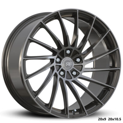 Road Force RFF3 20" 9J ET15 BLANK Machined Gunmetal Tinted Clear