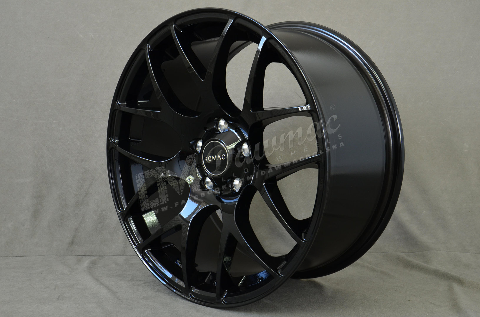 Romac Radium 18" 8,5J ET45 5x112 Gloss Black - obrazek 4